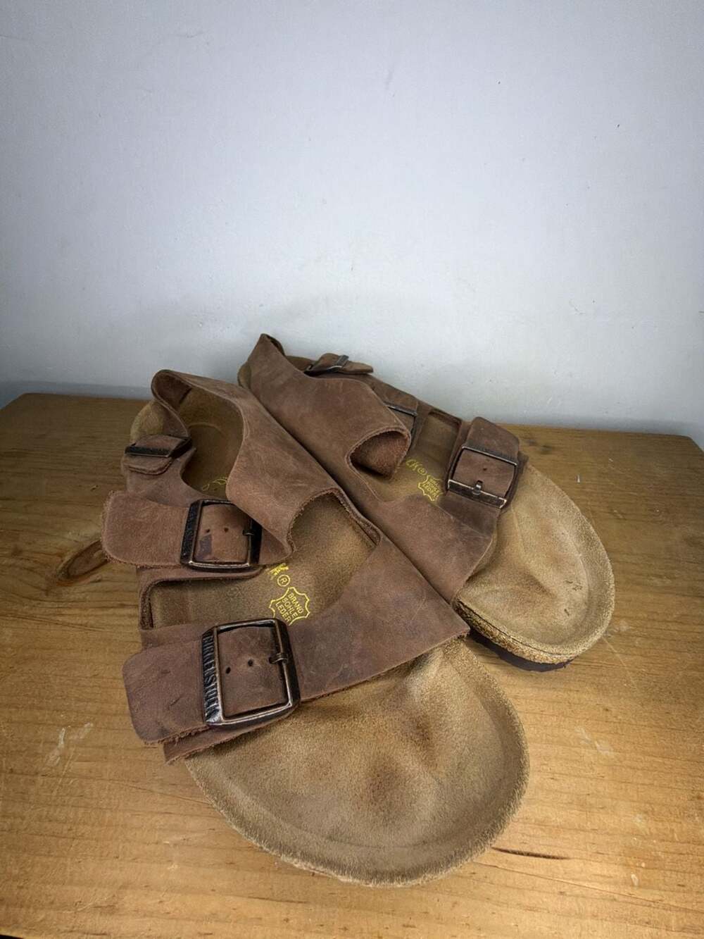 Birkenstock Milano Oiled Leather Sandals in Habana
